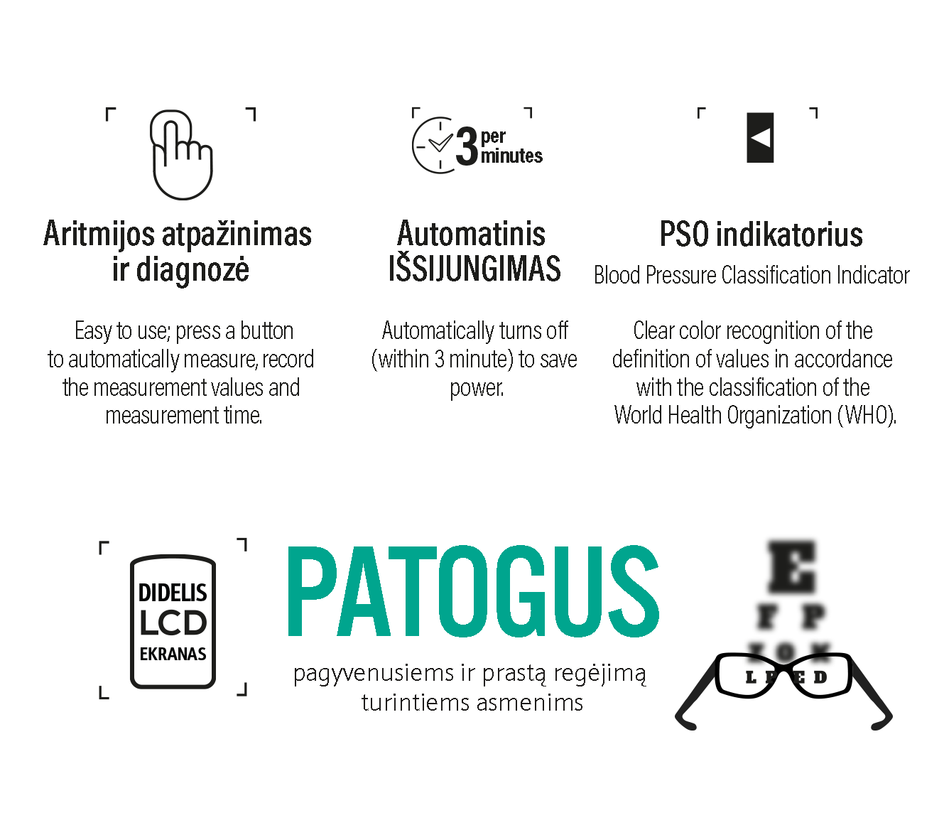 Kraujospūdžio matuoklis AUTOMATIC – evolu.lt